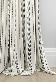 Laurel Stripe, Warm Grey - Made to Measure Curtains